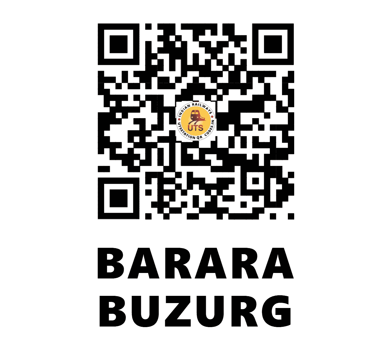 UTS QR Code for BARARA BUZURG - BRRZ - NR (UTTAR PRADESH)